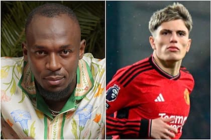 Usain Bolt felicitó a Alejandro Garnacho por el gol convertido en el Manchester United