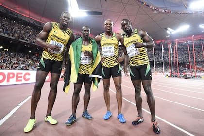 Usain Bolt lideró a Jamaica al triunfo en la posta 4x100