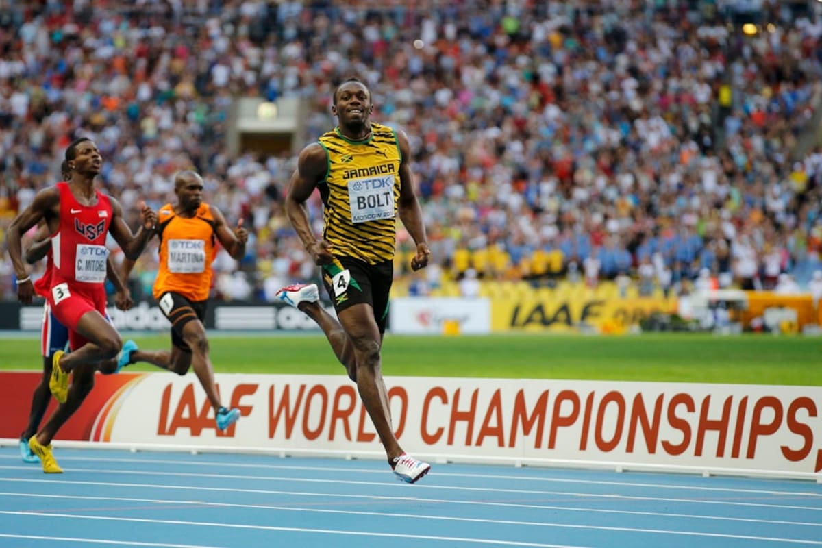 Usain Bolt también voló en los 200 metros