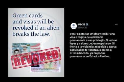 Uscis ha publicado múltiples advertencias en abril sobre consecuencias de expresiones consideradas antiestadounidenses