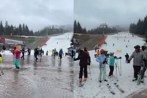 Usuarios de los resorts muestran decepcionados la escasez de nieve