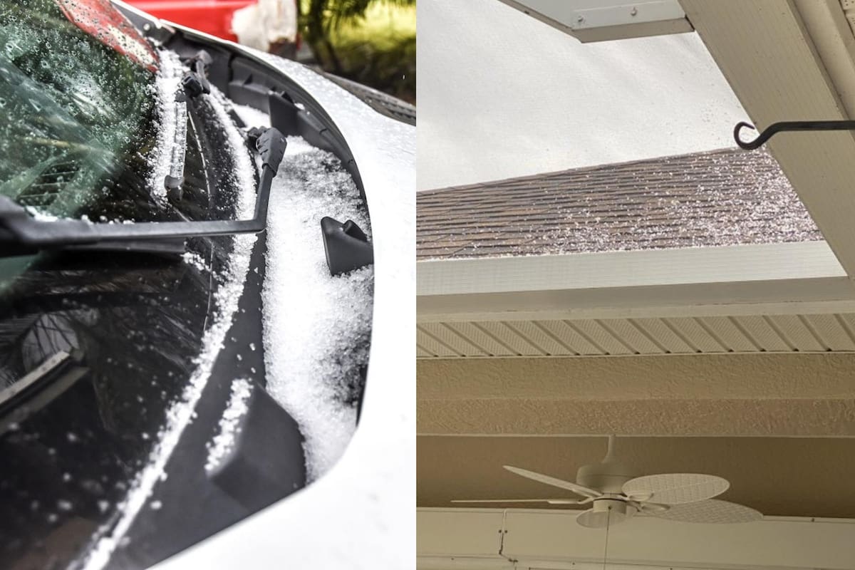 Usuarios de redes sociales compartieron con emoción las imágenes de sus autos y tejados en Florida