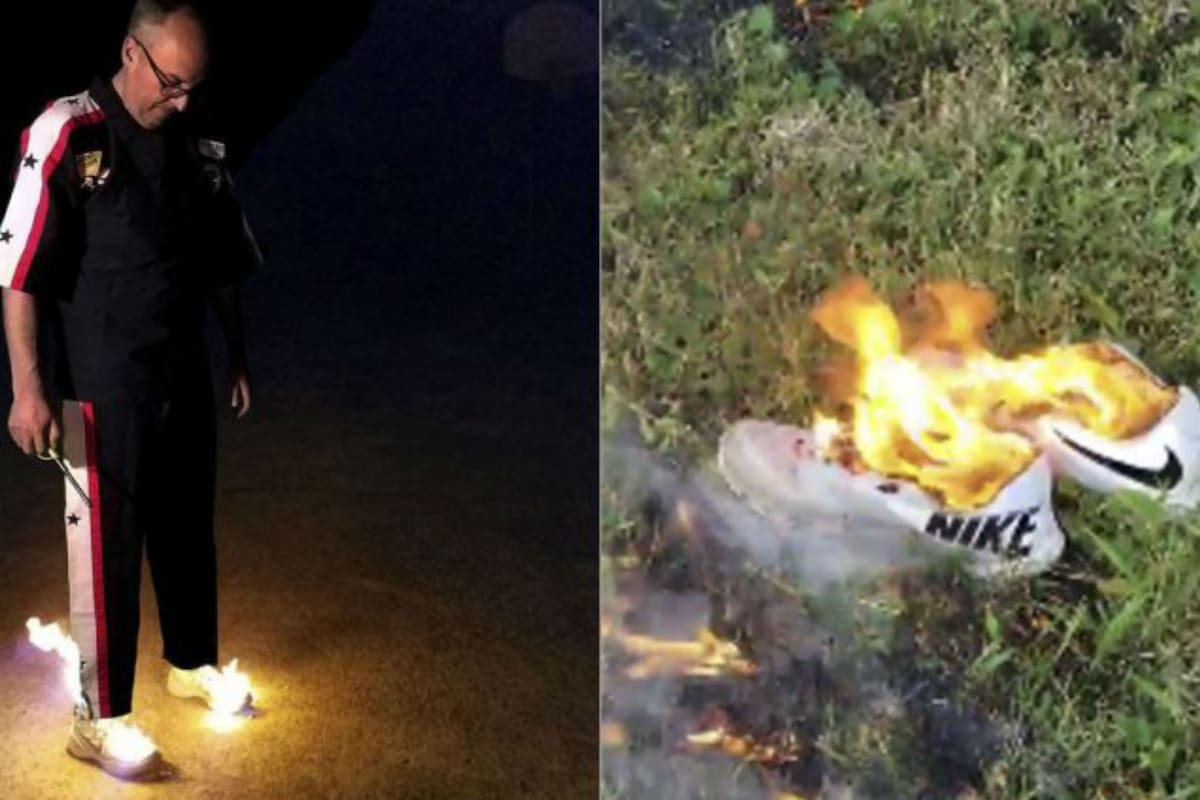 Usuarios de Twitter subieron sus fotografías en repudio de Nike