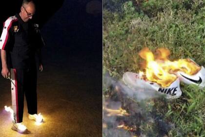 Usuarios de Twitter subieron sus fotografías en repudio de Nike