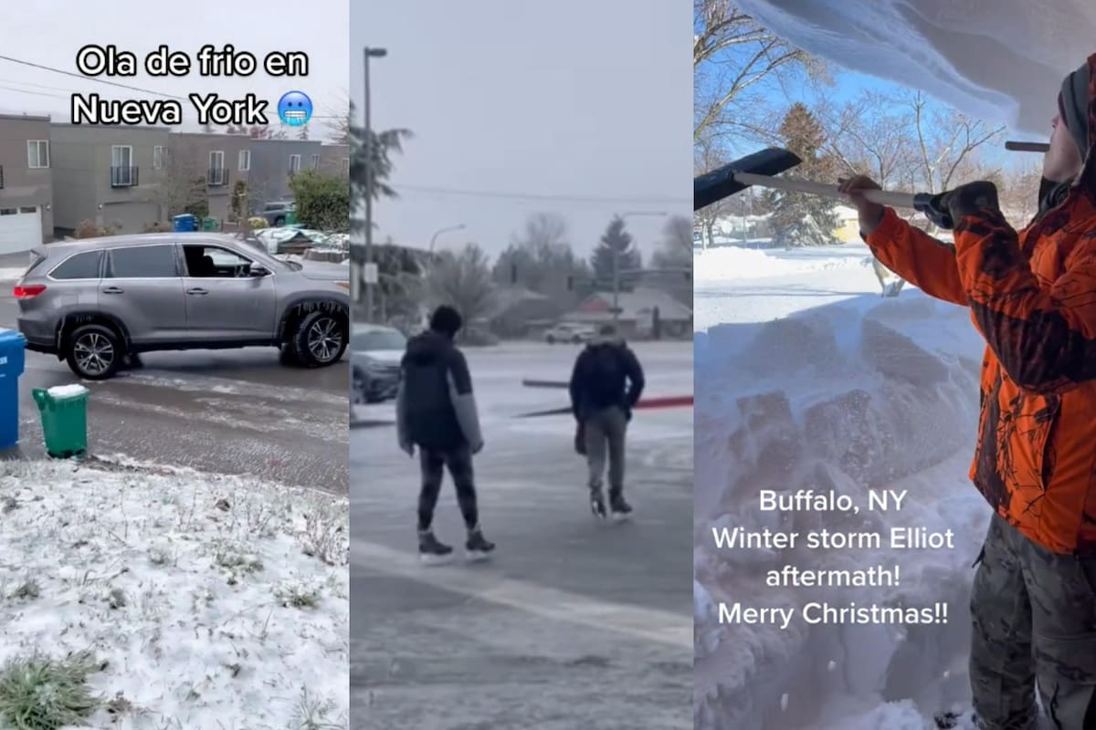 Usuarios en EE.UU. captaron peculiares momentos causados por el clima gélido en el país
