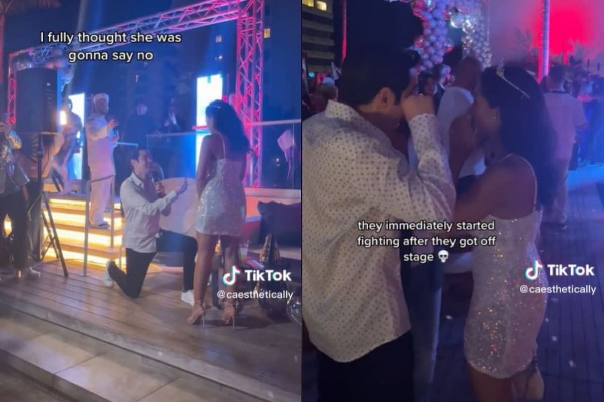 Usuarios en TikTok criticaron que la propuesta de casamiento haya sido en público