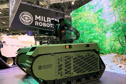 Utilising Milrem Robotics’ THeMIS unmanned ground vehicles (UGV) integrated with MSI-DSL’s Remote Weapon Systems (RWS) and Electrical Optical Sensor Systems the companies are offering a step change in countering mini-UAV, loitering munitions or other small difficult to detect airborne targets. (Photo: Business Wire)