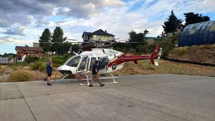 Utilizaron este helicóptero para trasladarla