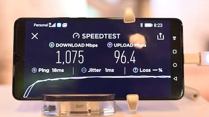 Mientras los jugadores se enfrentaban, Personal puso a prueba su tecnología 5G