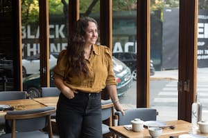 Va por más: Narda Lepes en el salón del restaurante que abrió con Inés de los Santos.