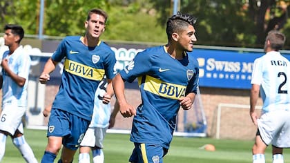 Vadalá marcó, de penal, el gol con el que la reserva de Boca le ganó a Racing hace dos fechas