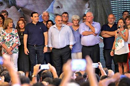 Valdés y Colombi hace dos semanas, cuando el exgobernador asumió como titular de la UCR local