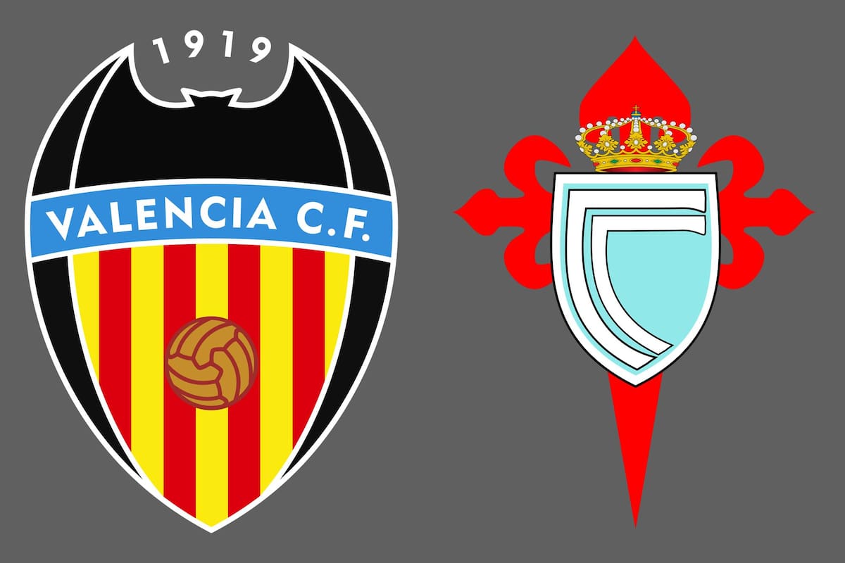 Valencia vs. Celta de Vigo, por una nueva jornada del fútbol español