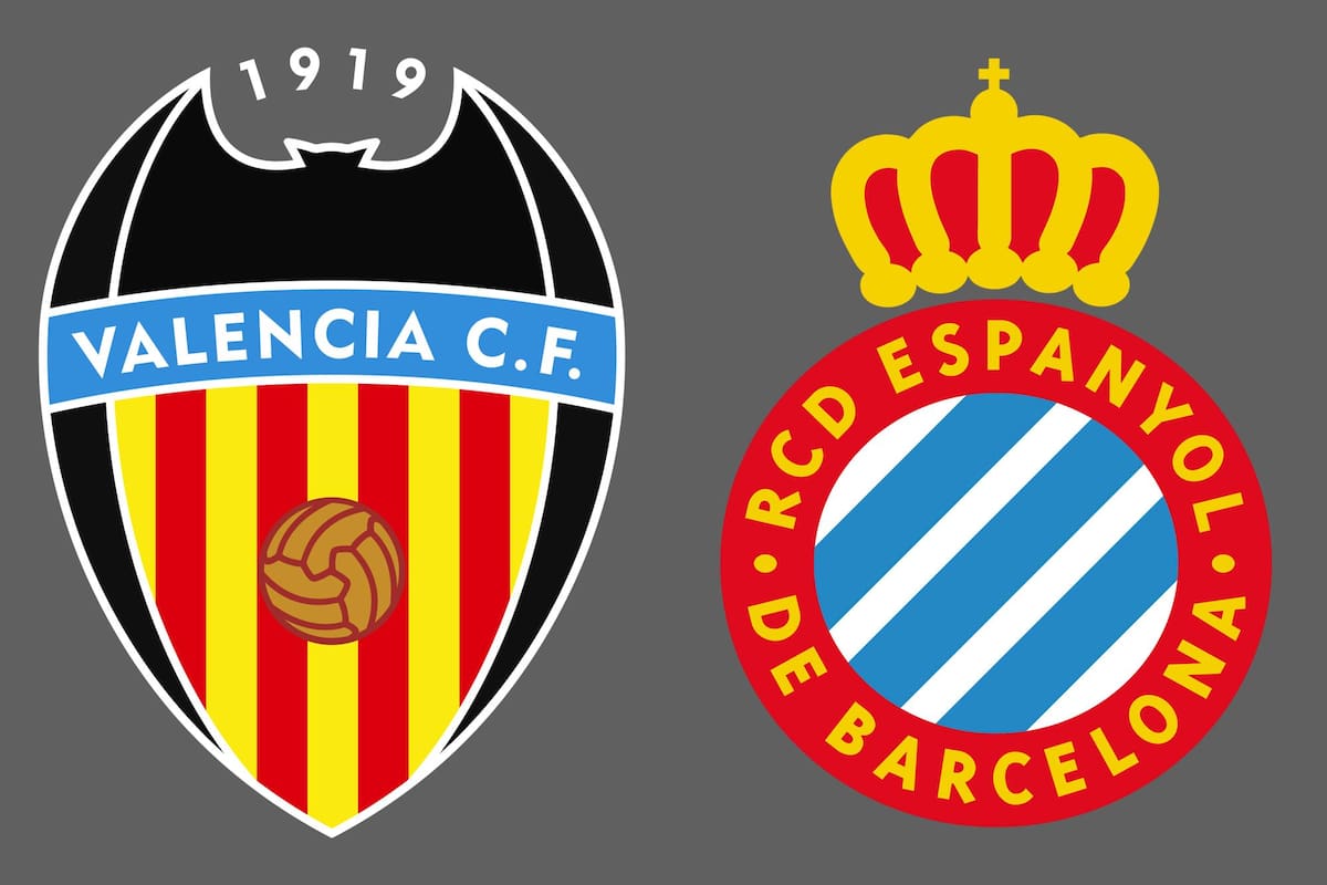 Valencia y Espanyol disputaron uno de los encuentros de la jornada del fútbol español