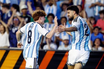Valentín Barco tuvo otra destacada actuación: marcó el 1-0 y ya suma dos goles en apenas cuatro partidos con la selección.