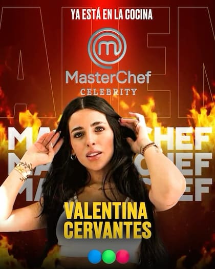 Valentina Cervantes es una de las 24 participantes de MasterChef Celebrity (Foto: Instagram @masterchefargentina)