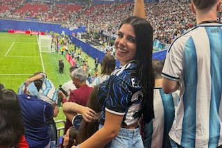 Valentina Cervantes mostró su cábala para el partido Argentina vs. España