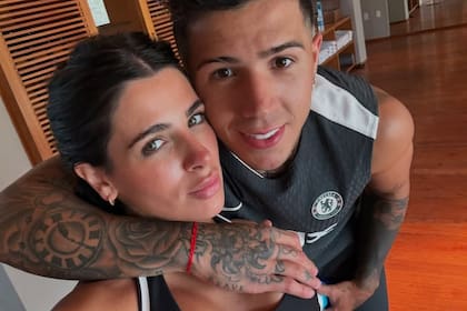 Valentina Cervantes y Enzo Fernández se reencontraron en Londres (Foto: Instagram/@valucervantes)