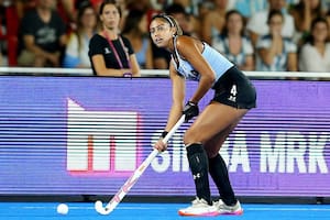 Valentina Raposo marcó este domingo ante España, de córner corto, y demostró una vez más que no le pesan los desafíos