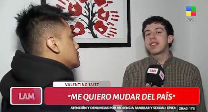 Valentino Jaitt aseguró que todo lo que venga de su tío "no es de fiar", tras conocerse que quiere reabrir la causa de su madre