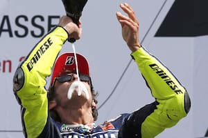 Valentino Rossi volvió a festejar en lo más alto de un podio
