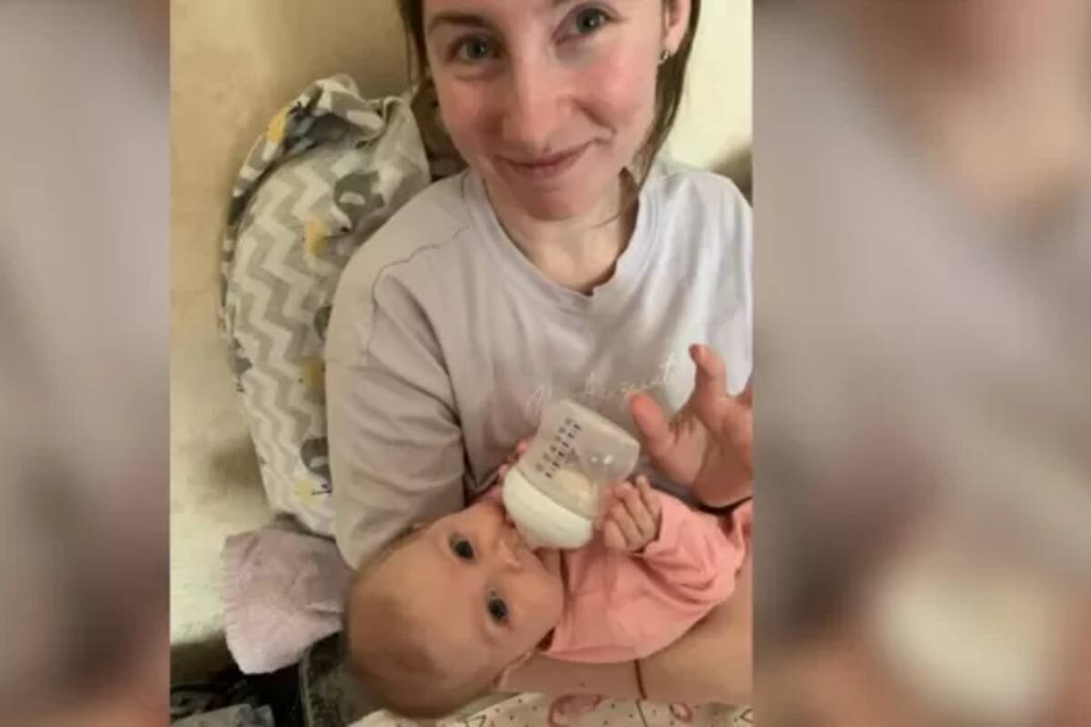Valeria, con la bebé Kira, dijo que había alcanzado "un nuevo nivel de felicidad" desde el nacimiento de su hija