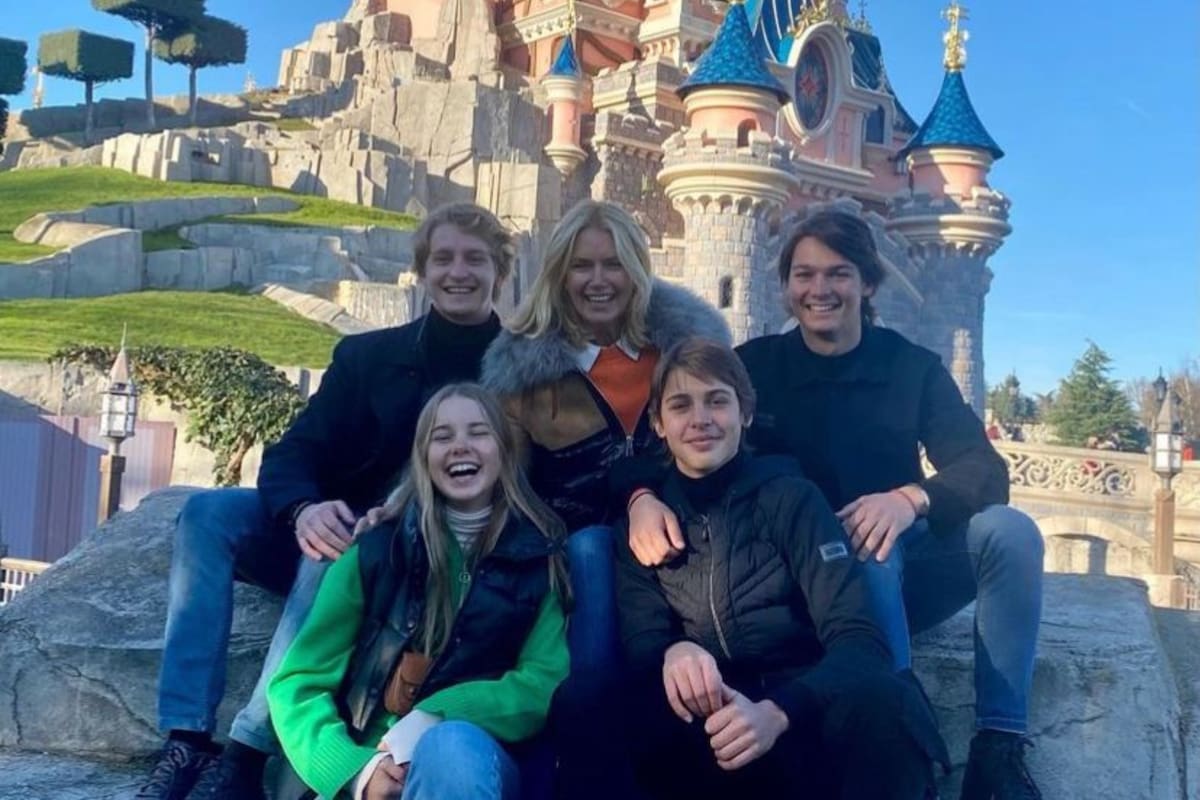 Valeria, en la previa de su cumpleaños, junto a sus cuatro hijos