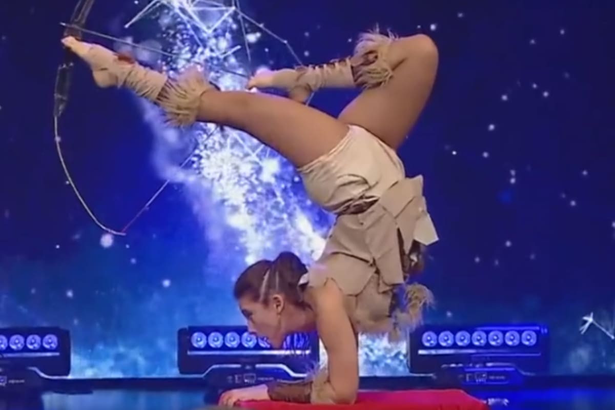 Valeria es contorsionista y hace arquería; participó de Got Talent Argentina y dejó sin palabras al jurado (Foto: Captura Twitter @gottalentarg)