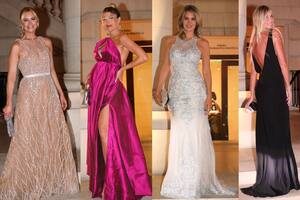 Valeria Mazza, Candela Ruggeri, Carolina Losada y Soledad Solaro, en la gala del Hospital Austral