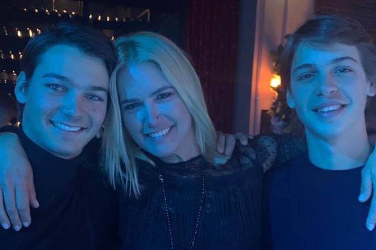 Valeria Mazza junto a sus hijos, Benicio y Tiziano Gravier (Foto: Instagram @valeriamazzaok)