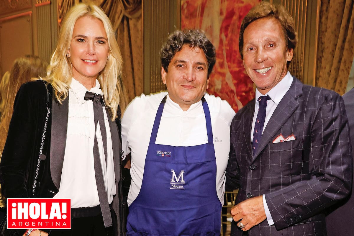 Valeria Mazza, Mauro Colagreco y Alejandro Gravier