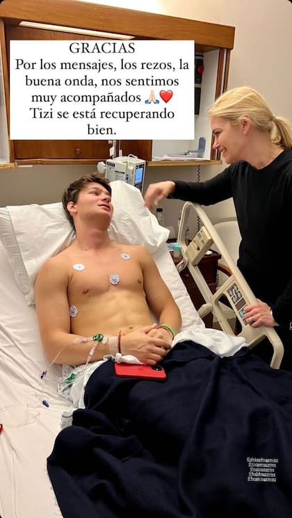 Valeria Mazza y Tiziano Gravier tras su primera operación