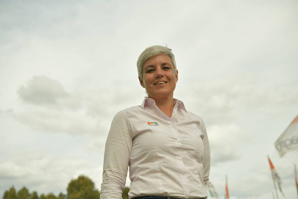 Valeria Nethge, del área Técnica de Expoagro