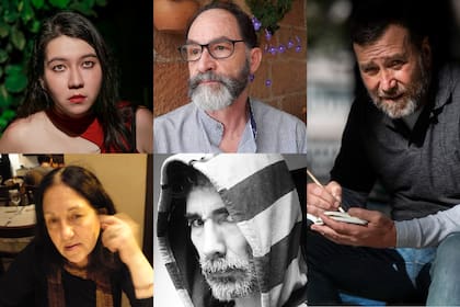 Valeria Sandi, Javier Naranjo, Liliana Ponce, Jotaele Andrade y Alejandro Cesario, en VaPoesía