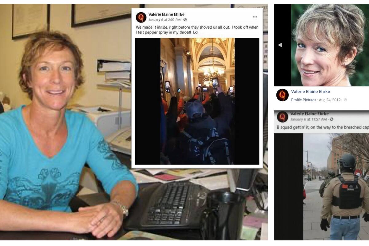 Valerie Elaine Ehrke fue al Capitolio motivada por Trump
