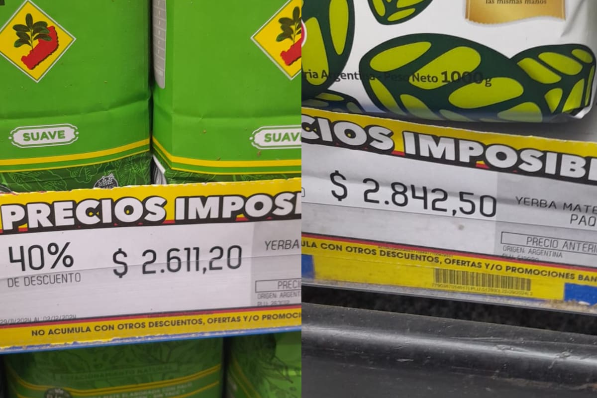 Valores ofrecidos para un kilo en un supermercado de Villa Crespo, ciudad de Buenos Aires