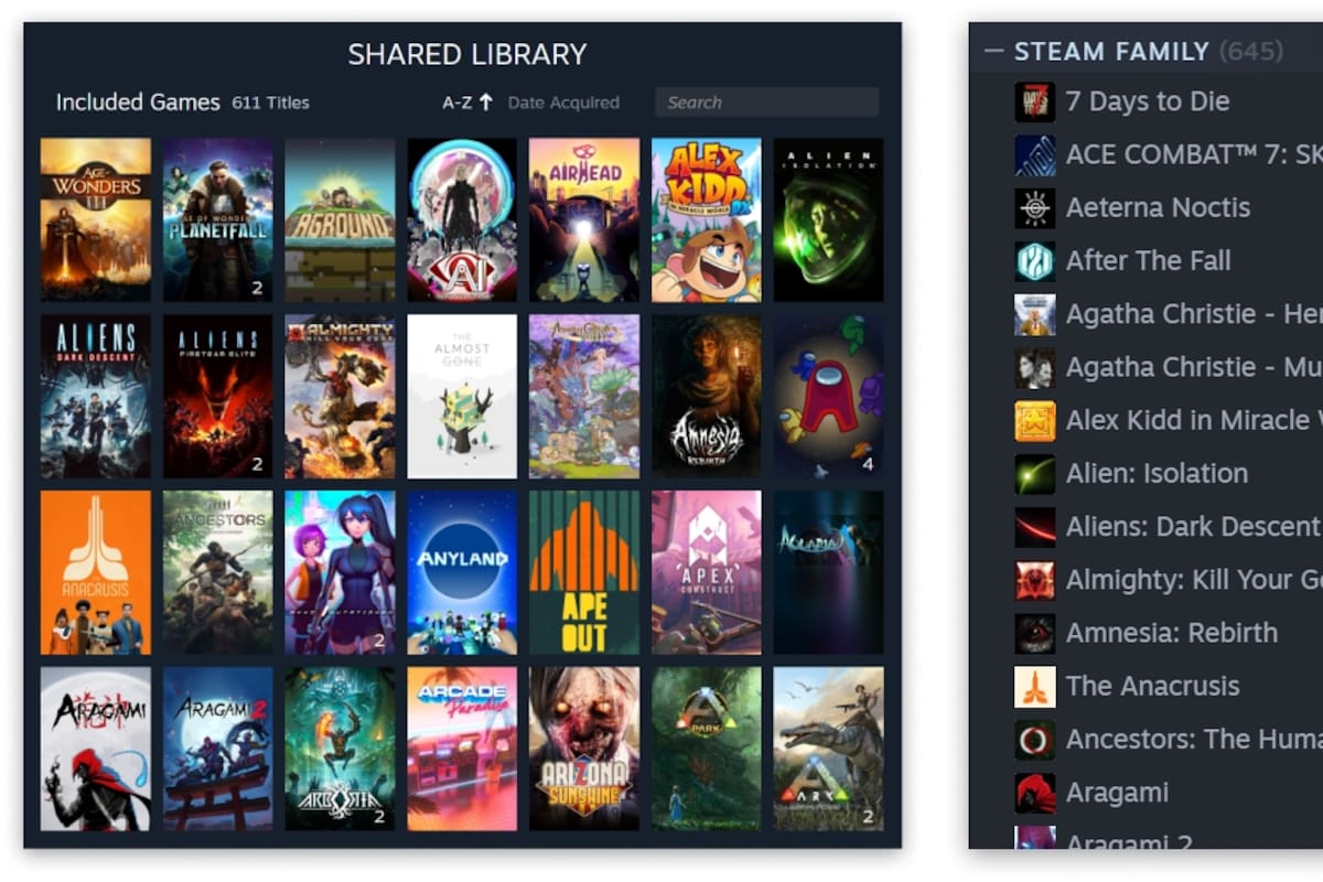Valve ahora permitirá tener una biblioteca familiar de juegos, con hasta seis integrantes