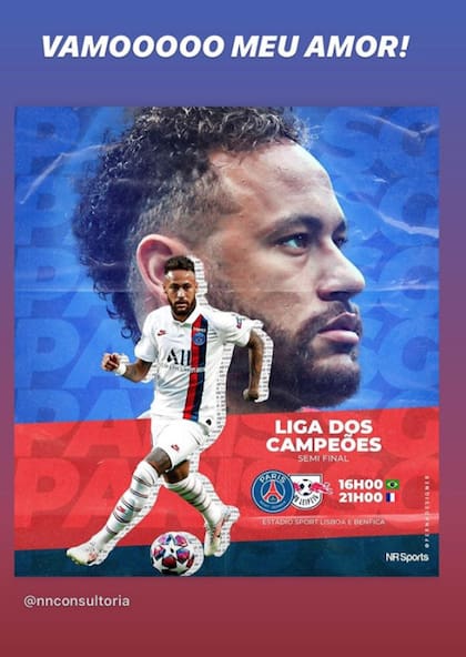 ¡Vamos mi amor!: el mensaje de aliento de la hermana de Neymar.