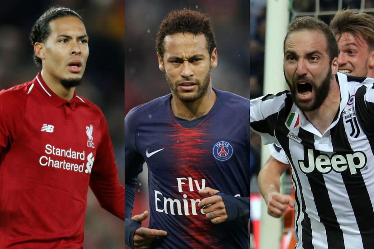 Van Dijk y Neymar integran el 11 histórico de fichajes más caros; Higuaín, récord argentino