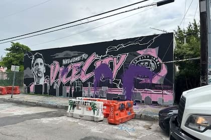 Vandalizaron un mural dedicado a Lionel Messi en Miami