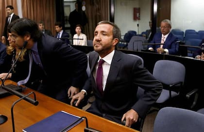 Vandenbroele, en los tribunales de Comodoro Py, durante la primera audiencia del juicio por Ciccone