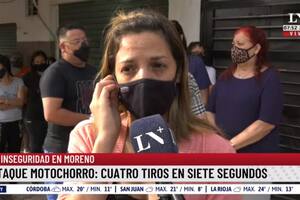 Vanesa la novia del joven baleado en Moreno durante un robo