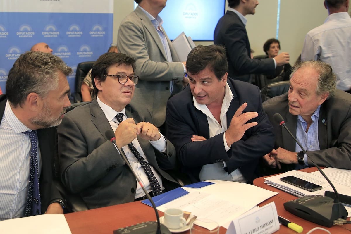 Vanoli, Moroni, Casaretto y Heller, ayer, en el plenario de comisiones