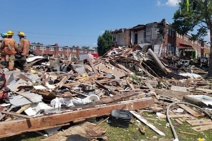 Varias casas explotaron en el barrio de Baltimore