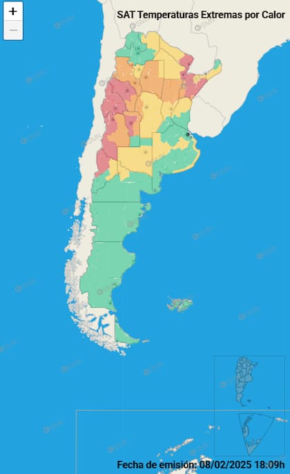 Varias provincias estarán bajo alerta por altas temperaturas este domingo 9 de febrero
