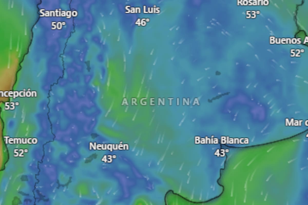 Nhiều khu vực trên lãnh thổ Argentina sẽ bị ảnh hưởng rõ rệt bởi điều kiện thời tiết (Ảnh: LA NACION)