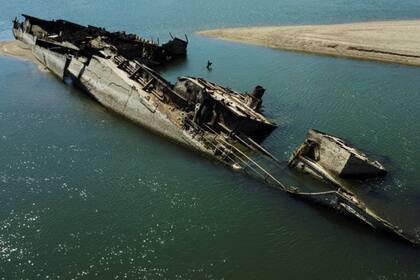 Varios barcos alemanes fueron hundidos en Serbia cuando los nazis huían de las fuerzas soviéticas