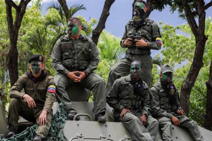Varios integrantes de las Fuerzas Armadas venezolanas en una imagen de archivo