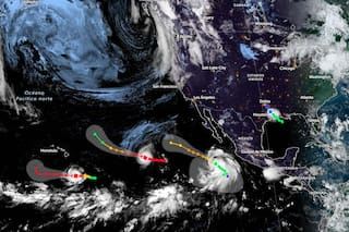 La trayectoria de Edouard se adentra en Texas mientras en el océano Pacífico se instala un fenómeno sin precedentes
