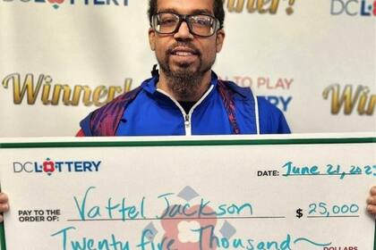 Vattel Jackson, el doble ganador de la lotería DC 5 en Washington